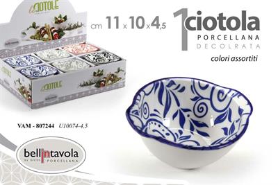 CIOTOLA CERAMICA 11,2 X 9,8 X 4,5 CM COLORI ASS.