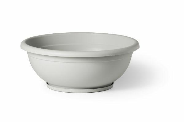 CIOTOLA NAXOS CON SOTTOVASO 30CM COLORE GRIGIO PASTELLO