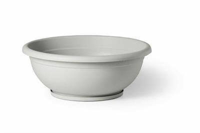 CIOTOLA NAXOS CON SOTTOVASO 30CM COLORE GRIGIO PASTELLO