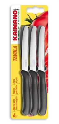 COLTELLO ITALICUS TAVOLA CONF.6PZ COLORE NERO