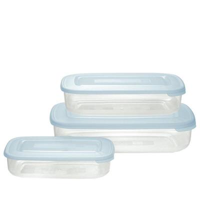 CONTENITORE FRIGO BOX RETTANGOLARE SET 3PZ 3/1,88/0,93LT AZZ