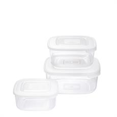 CONTENITORE FRIGO BOX QUADRATO SET 3PZ 2,5/1,5/0,95LT BIANCO