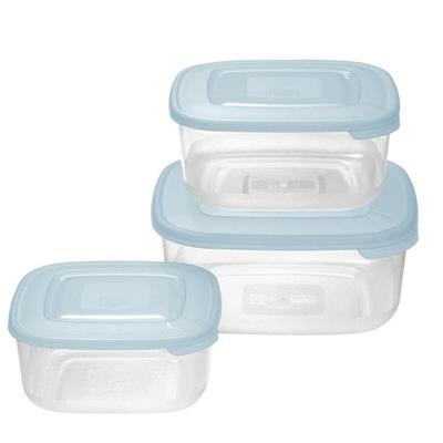 CONTENITORE FRIGO BOX QUADRATO SET 3PZ 2,5/1,5/0,95LT AZZURR