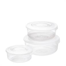 CONTENITORE FRIGO BOX ROTONDO SET 3PZ 1,7/1/0,5LT BIANCO