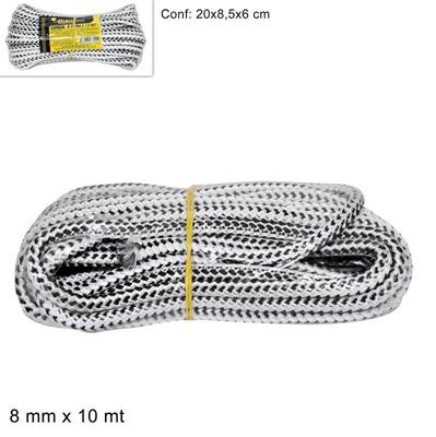 CORDA TRECCIA MATASSE 8 MM X 10 MT BICOLOR