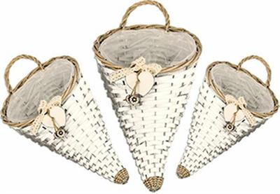 CORNUCOPIA SET 3PZ VIMINI BIANCO