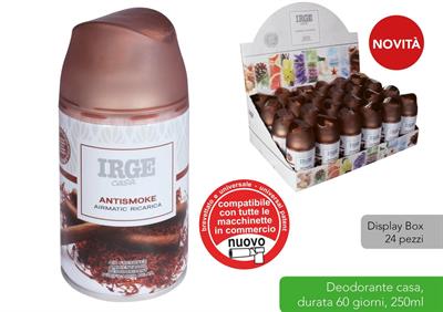 DEODORANTE IRGE 250 ML ANTISMOKE AUTOMATIC REFILL