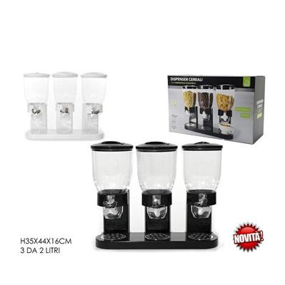 DISPENSER CEREALI 2 + 2 + 2 LT 2 COLORI ASS