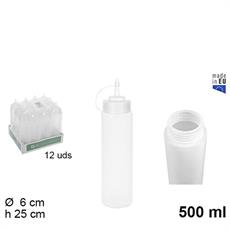 DISPENSER DOSATORE TRASPARENTE CON TAPPO 500 ML