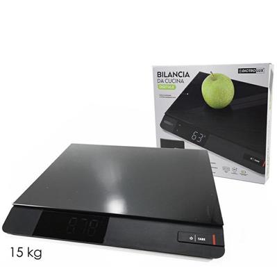 BILANCIA DA CUCINA DIGITALE NERA 15 KG