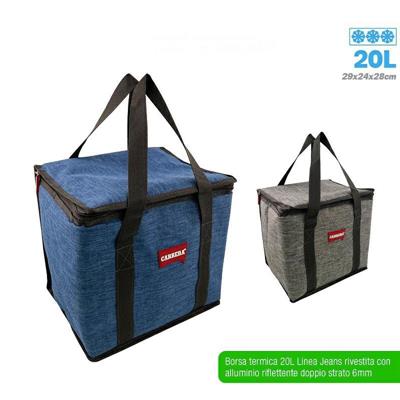 BORSA TERMICA JEANS 20 LT 29 X 24 X 28 CM COLORI ASS