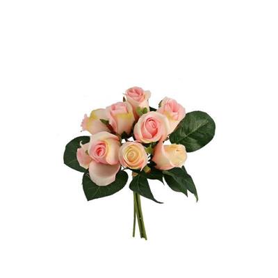 FIORE BOUQUET 9 FIORI 30 CM COLORE ROSA