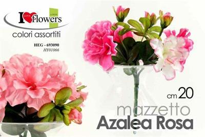 FIORE MAZZETTO AZALEA ROSA 20CM COLORI ASS.