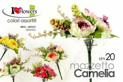 FIORE MAZZETTO CAMELIA 20CM COLORI ASS.