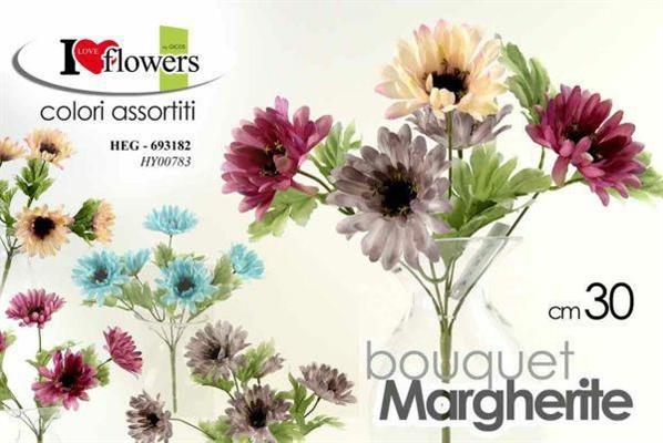 FIORE BOUQUET MARGHERITE 30CM COLORI ASS.