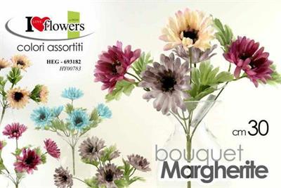 FIORE BOUQUET MARGHERITE 30CM COLORI ASS.