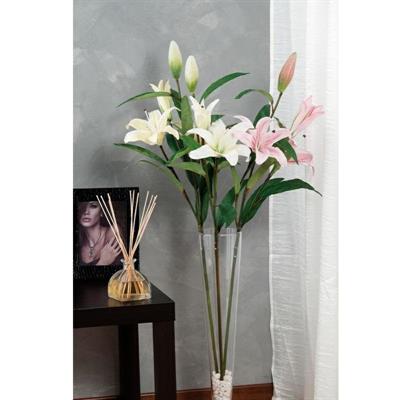 FIORE GIGLIO 3 FIORI 1 BOCCIOLO 107 CM 3 COLORI ASS