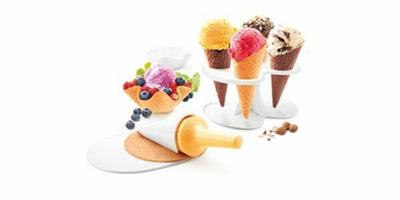 KIT FORMA CONO E CIALDA PER GELATO DELLA CASA