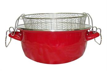 FRIGGITRICE SMALTO ROSSO C/CESTELLO