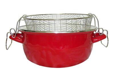 FRIGGITRICE SMALTO ROSSO C/CESTELLO