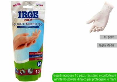 GUANTI MONOUSO MEDIUM 10PZ IRGE