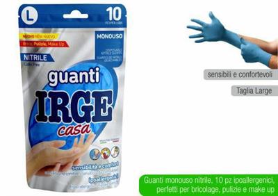 GUANTO MONOUSO IRGE NITRILE 10PZ MIS. L