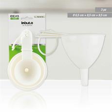 IMBUTO PLASTICA SET 3 PZ COLORE BIANCO