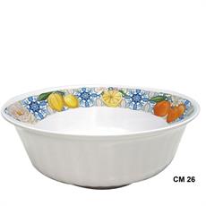 INSALATIERA COSTOLATA MELAMINA 26 CM DECORO MEDITERRANEO