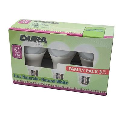 LAMPADINA A60 13W 4000K E27 CONF.3PZ