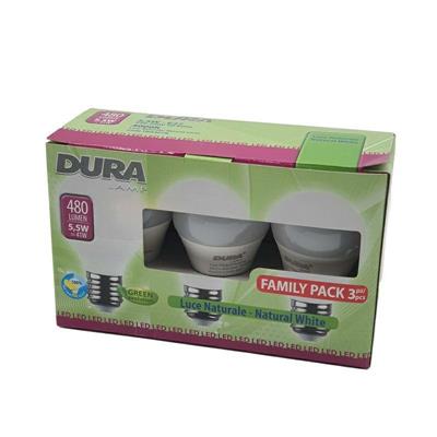 LAMPADINA SFERA LED E27 5,5W 4000K