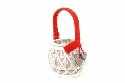 LANTERNA NATALIZIA D17XH28CM COLORE BIANCO