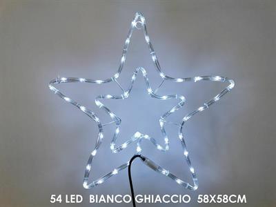 LUCI 2 STELLE C/54 LED BIANCO 58X58CM