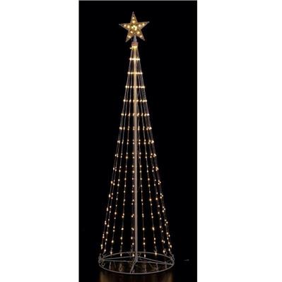LUCI ALBERO DI NATALE DA ESTERNO 56XH180 CM 320 LED CALDO