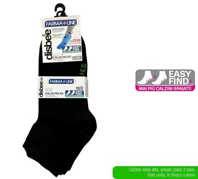 CALZINO RELAX ALTO NERO MIS. L/XL CONF. 3 PZ