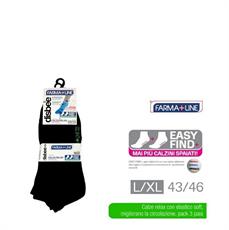 CALZINO RELAX BASSO NERO MIS. L/XL CONF. 3 PZ
