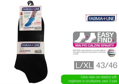 CALZINO RELAX BASSO NERO MIS. L/XL CONF. 3 PZ