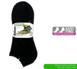 CALZINO MINI NERO MIS. L/XL CONF. 6 PZ