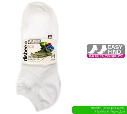CALZINO MINI BIANCO MIS. L/XL CONF. 6 PZ