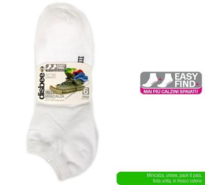 CALZINO MINI BIANCO MIS. L/XL CONF. 6 PZ