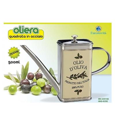 OLIERA QUADRATA ACCIAIO 500 ML