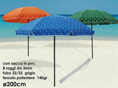 OMBRELLONE MARE 200CM 3COLORI ASS.