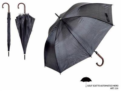 OMBRELLO GOLF LUNGO AUTOMATICO NERO SPRIZZ