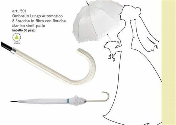 OMBRELLO LUNGO AUTOMATICO COLORE BIANCO