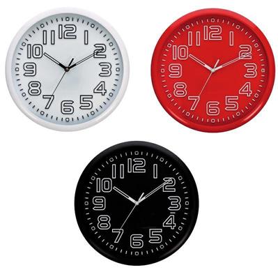 OROLOGIO A PARETE IN PLASTICA 33 CM 3 COLORI ASS