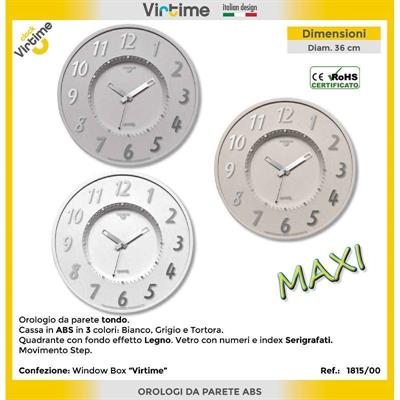 OROLOGIO ABS TONDO 35,6 CM NUMERI SERIGRAFATI SU VETRO ASS