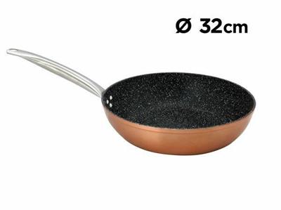 PADELLA RAME MANICO INOX FONDO 3MM 32CM