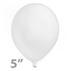 PALLONE 5' CONF.100PZ COLORE BIANCO PERLATO