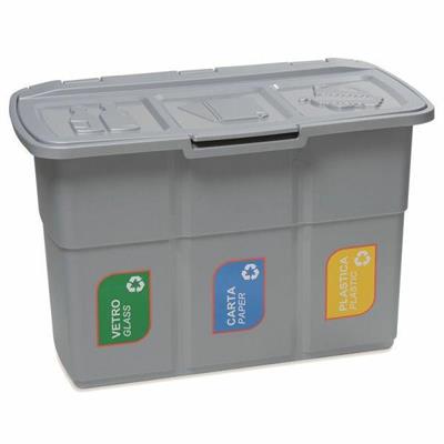 PATTUMIERA ECOPAT 25LT X 3 75X37XH50CM COLORE GRIGIO