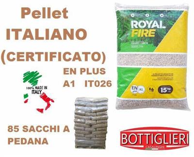 PELLET ROYAL FIRE MISTO FAGGIO ABETE 15 KG  EN PLUS A1
