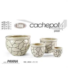 CASPO CERAMICA 4PZ DECORO PIETRA BEIGE